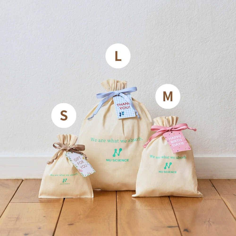 ＜まとめてラッピング！＞プレゼント用コットン巾着（サイズお任せ）